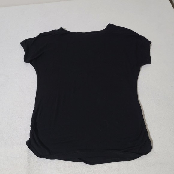 Vintage y2k sexy Say Anything lattice crisscross strap v neck top ruched black M - Picture 7 of 9